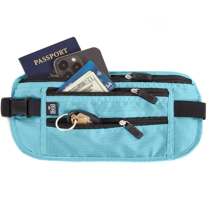 Travel Money Belt  Gorilla Grip Turquoise  