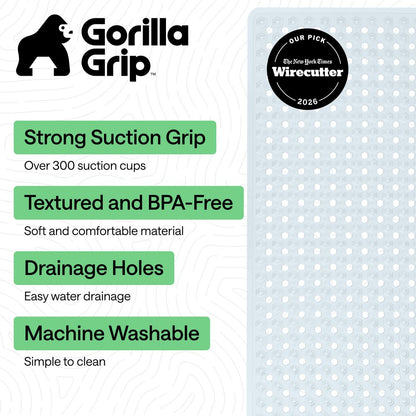 Bath Mat Gorilla Grip Frosted Ice Translucent Summary