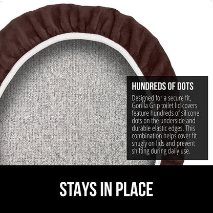 Toilet Lid Cover Gorilla Grip Brown STORY