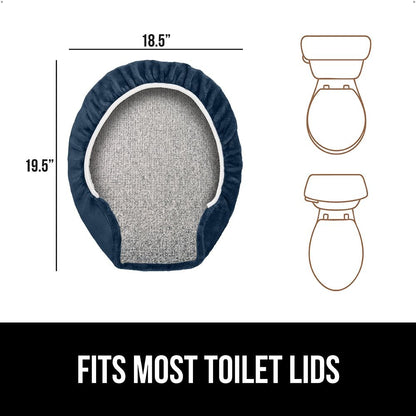 Toilet Lid Cover Gorilla Grip Navy ICONS2
