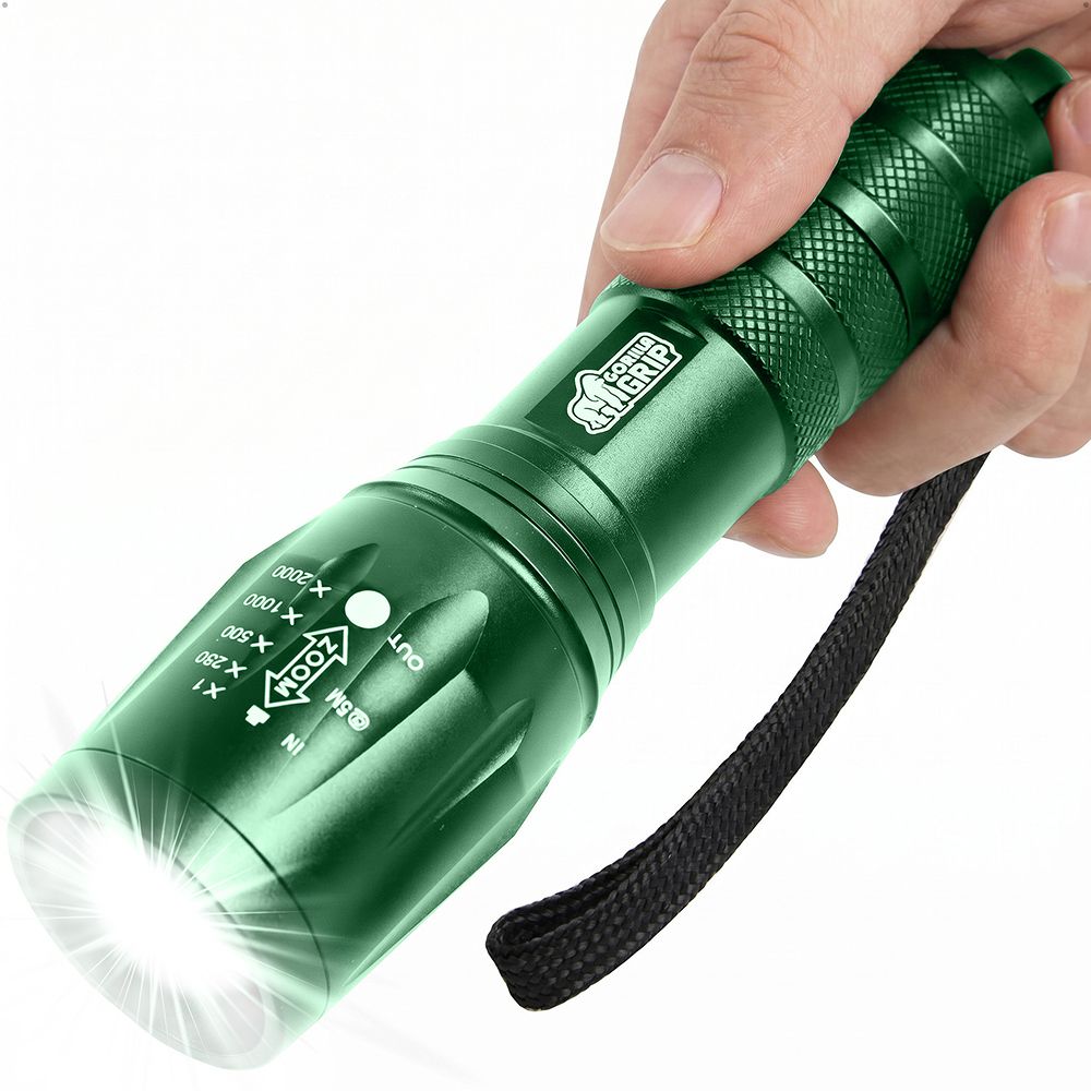 Compact Flashlight Gorilla Grip Hunter Green 1 Pack