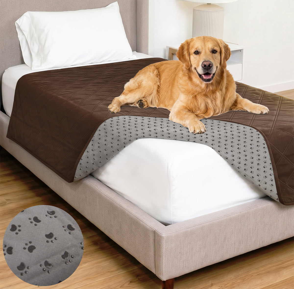 Waterproof Pet Blanket Gorilla Grip Chocolate