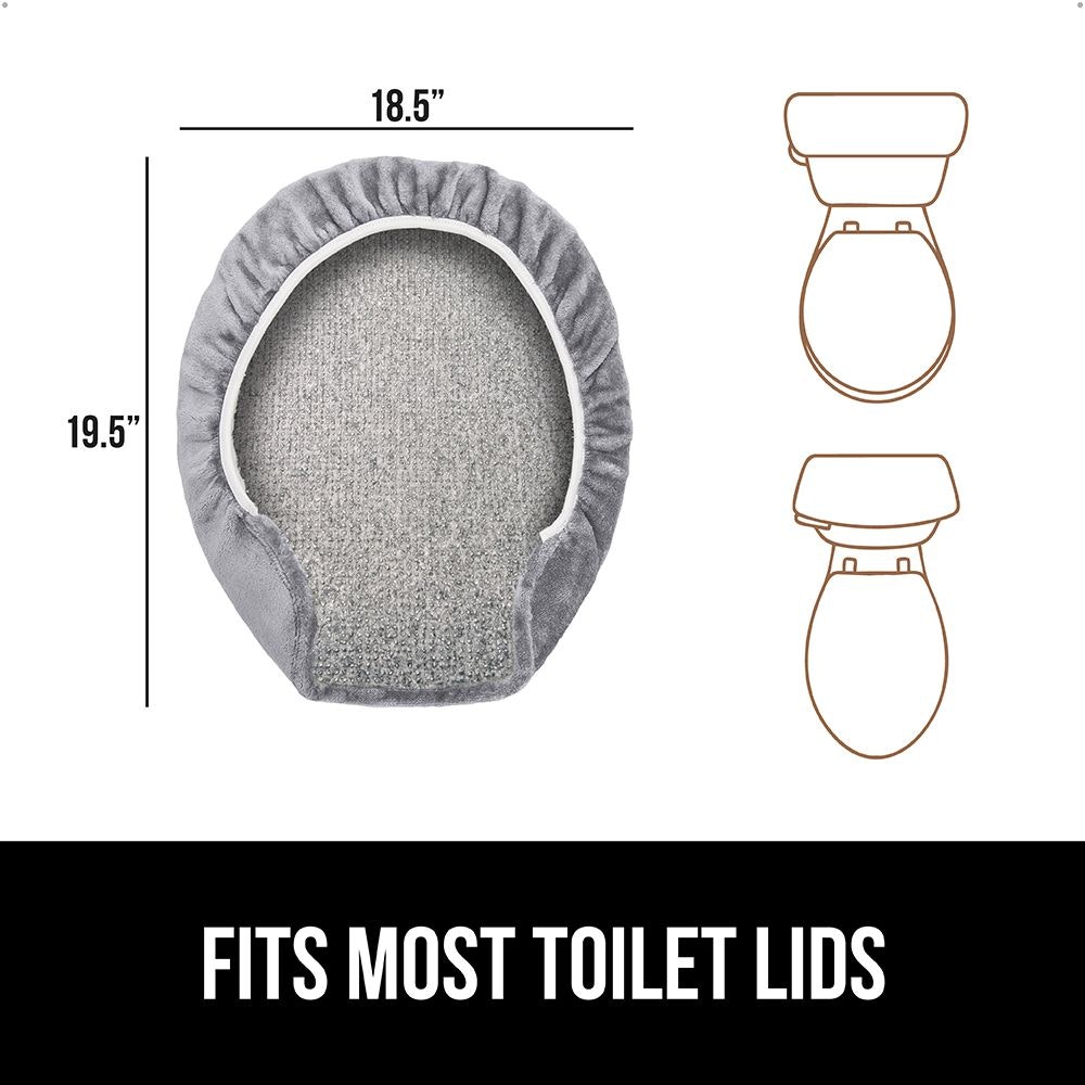 Toilet Lid Cover Gorilla Grip Graphite ICONS2