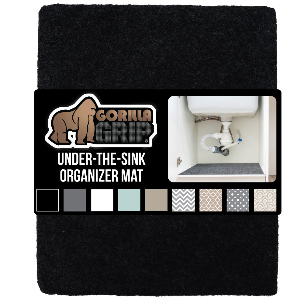  Gorilla Grip Quick Dry Waterproof Under Sink Mat Liner, Slip  Resistant, Non-Adhesive, Absorbent Mats for Below Sinks, Durable Shelf  Liners to Protect Cabinets, Machine Washable, 24x30, Beige