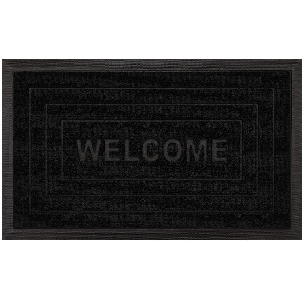TBOLINE Beneath your Feet Door Mat, 30x17.5 Black Durable Welcome Mat,  Indoor Outdoor Welcome Mat for Kitchen 