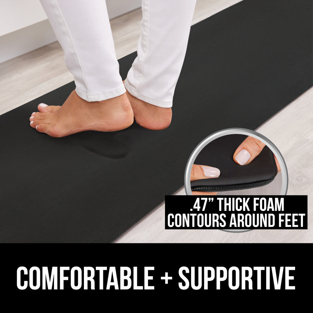 Gorilla Grip 2 Piece anti Fatigue Cushioned Kitchen Floor Mat Set,  Ergonomic Sta