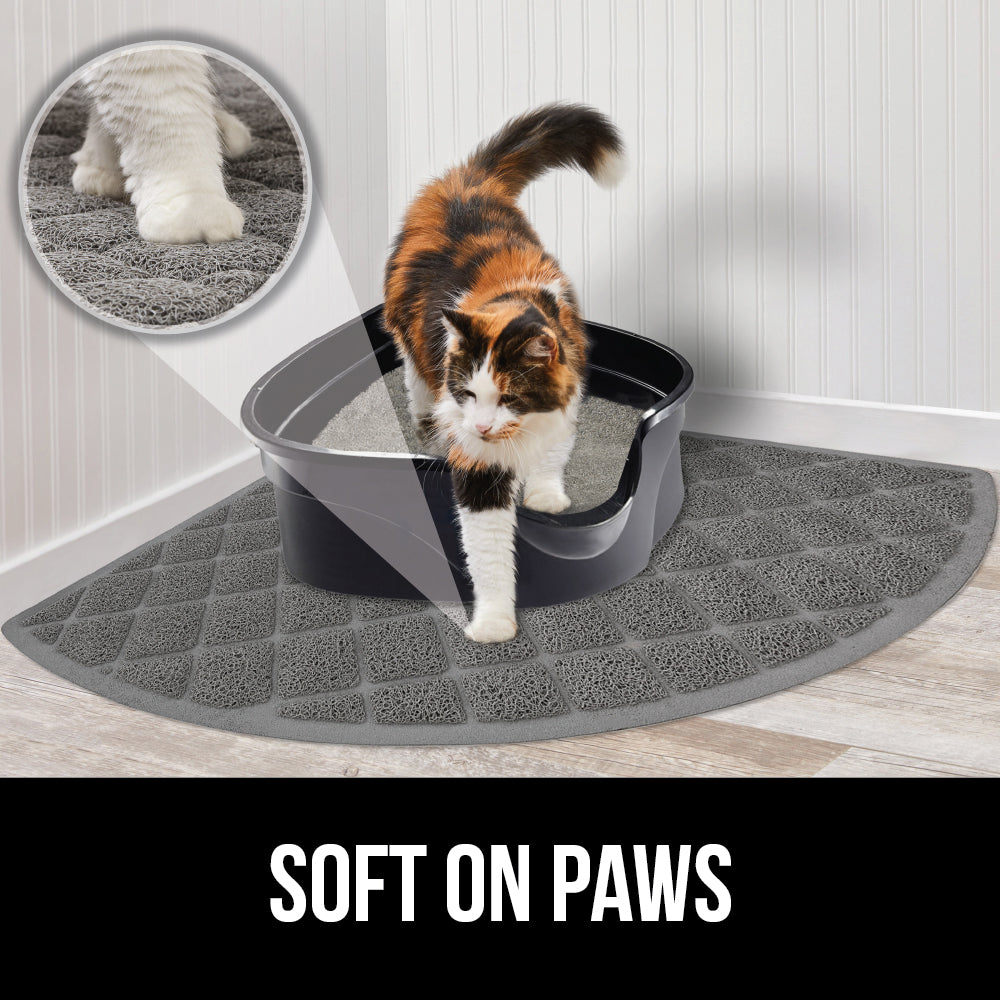 Gorilla Grip Honeycomb Cat Mat, Traps Litter, Two Layer Trapping