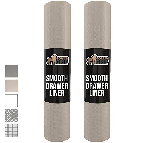 Gorilla Grip Drawer and Shelf Liner for Cabinet, Slip Resistant Non Adhesive  Pr