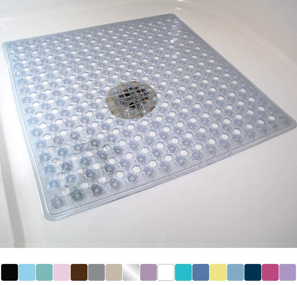 The Original Gorilla Grip Patented Shower and Bathtub Mat, 35x16, Long Bath Tub Floor Mats with Suction Cups and Drainage Holes, Machine Washable