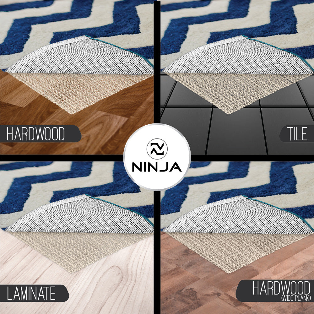 Ninja Rug Pad Gripper for Hardwood Floors, Slip Resistant Grip Pads for  Hard Surfaces, Adds Cushion Under Carpet and Maximum Protection, Keeps Area
