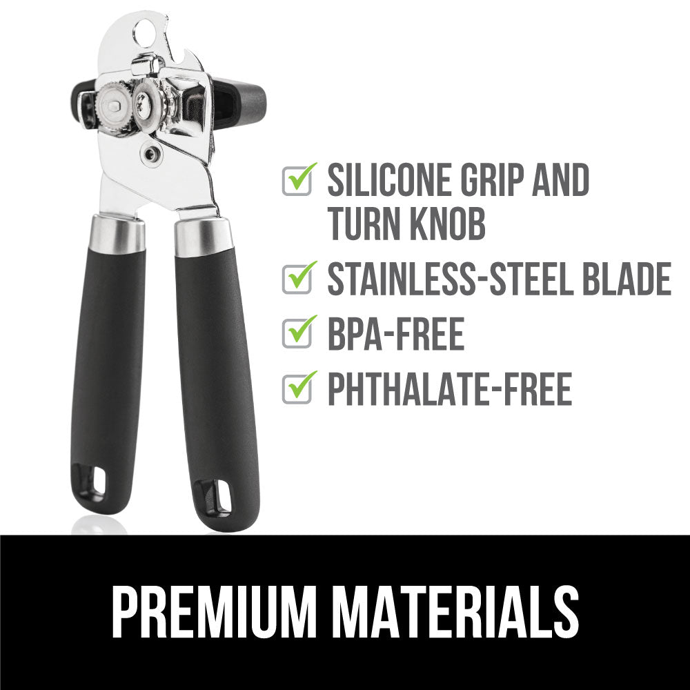  Gorilla Grip Cutting Boards Set of 3 and Manual Can Opener, Cutting  Boards Are Slip Resistant, Can Opener Includes Built in Bottle Opener, Both  in Black Color, 2 Item Bundle 
