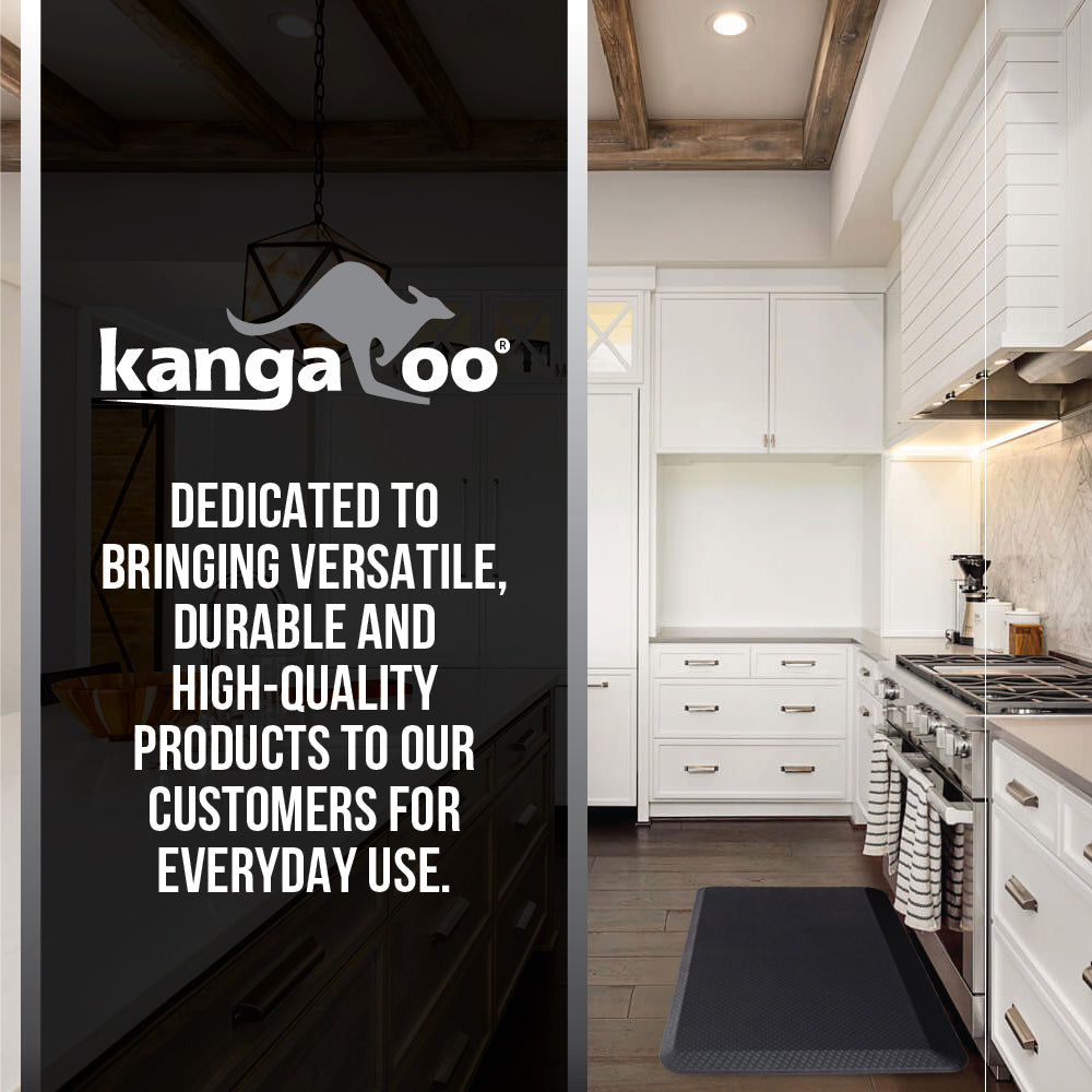 Kangaroo Brands Original 3/4 Anti-Fatigue Comfort Standing Mat Kitchen Rug, Phthalate Free, Non-Toxic, Waterproof, Ergonomically Engineered Floor Pad
